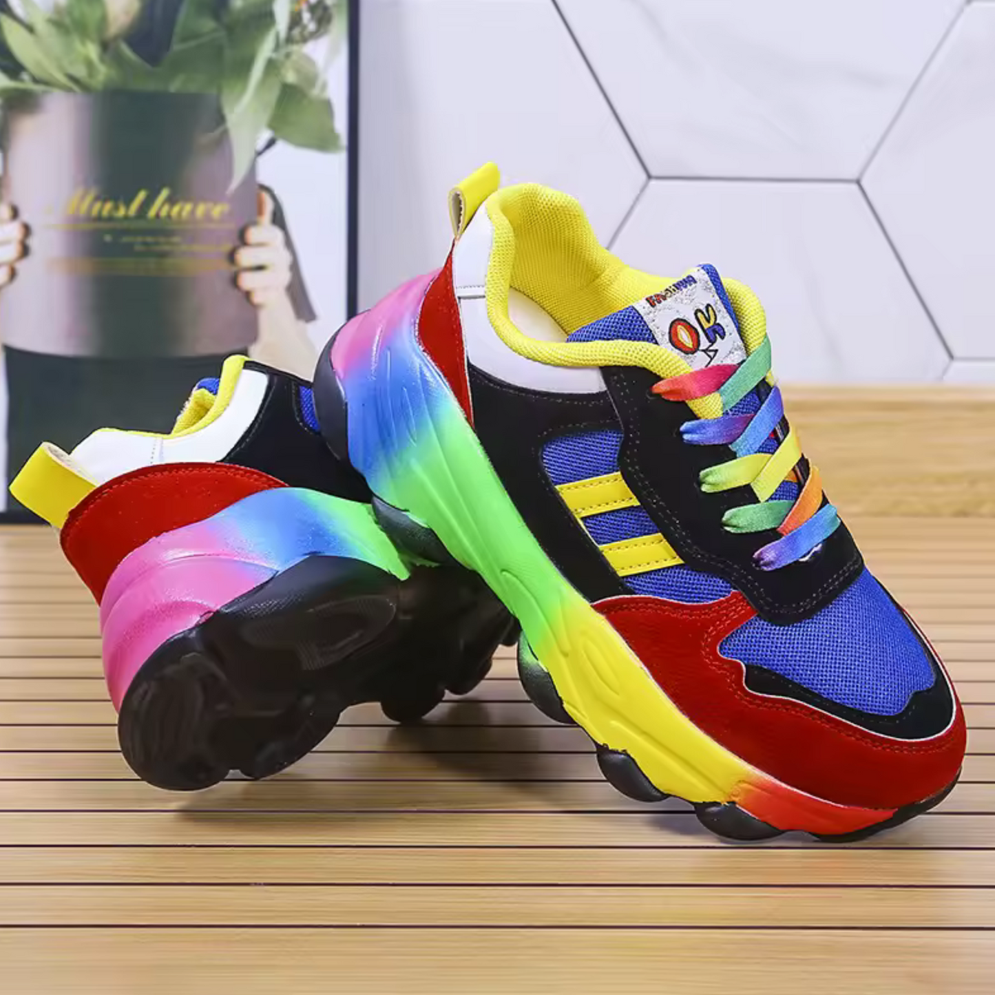 Women's Athletic Sneakers with Supportive Design and Breathable Material
