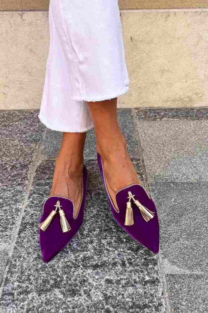 Women's Tassel Loafers with Slip-On Design and Versatile Style