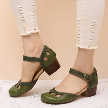 Women's Low-Heeled Sandals with Adjustable Straps and Cushioned Footbed