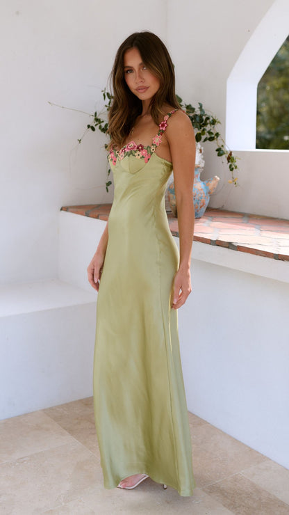 Women's Evening Dress with Embellishments and Elegant Design