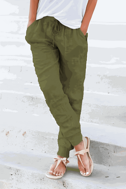 Zariah | Jogger Trousers with Drawstring Waist and Elastic Cuffs