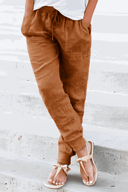 Zariah | Jogger Trousers with Drawstring Waist and Elastic Cuffs