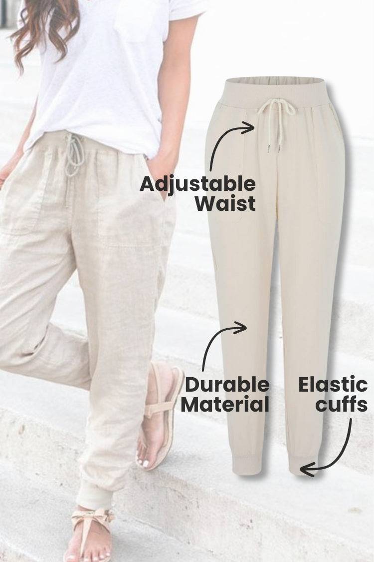Zariah | Jogger Trousers with Drawstring Waist and Elastic Cuffs