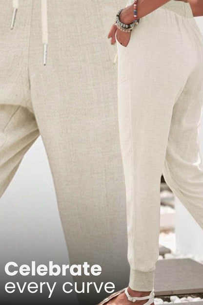 Zariah | Jogger Trousers with Drawstring Waist and Elastic Cuffs