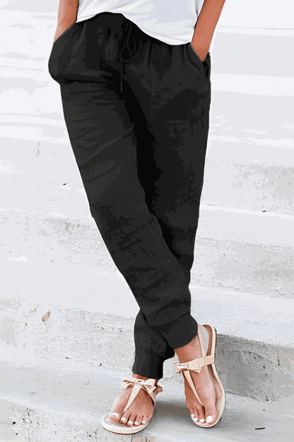 Zariah | Jogger Trousers with Drawstring Waist and Elastic Cuffs