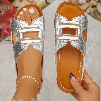 Women's Adjustable Buckle Sandals with Cushioned Support and Versatile Design