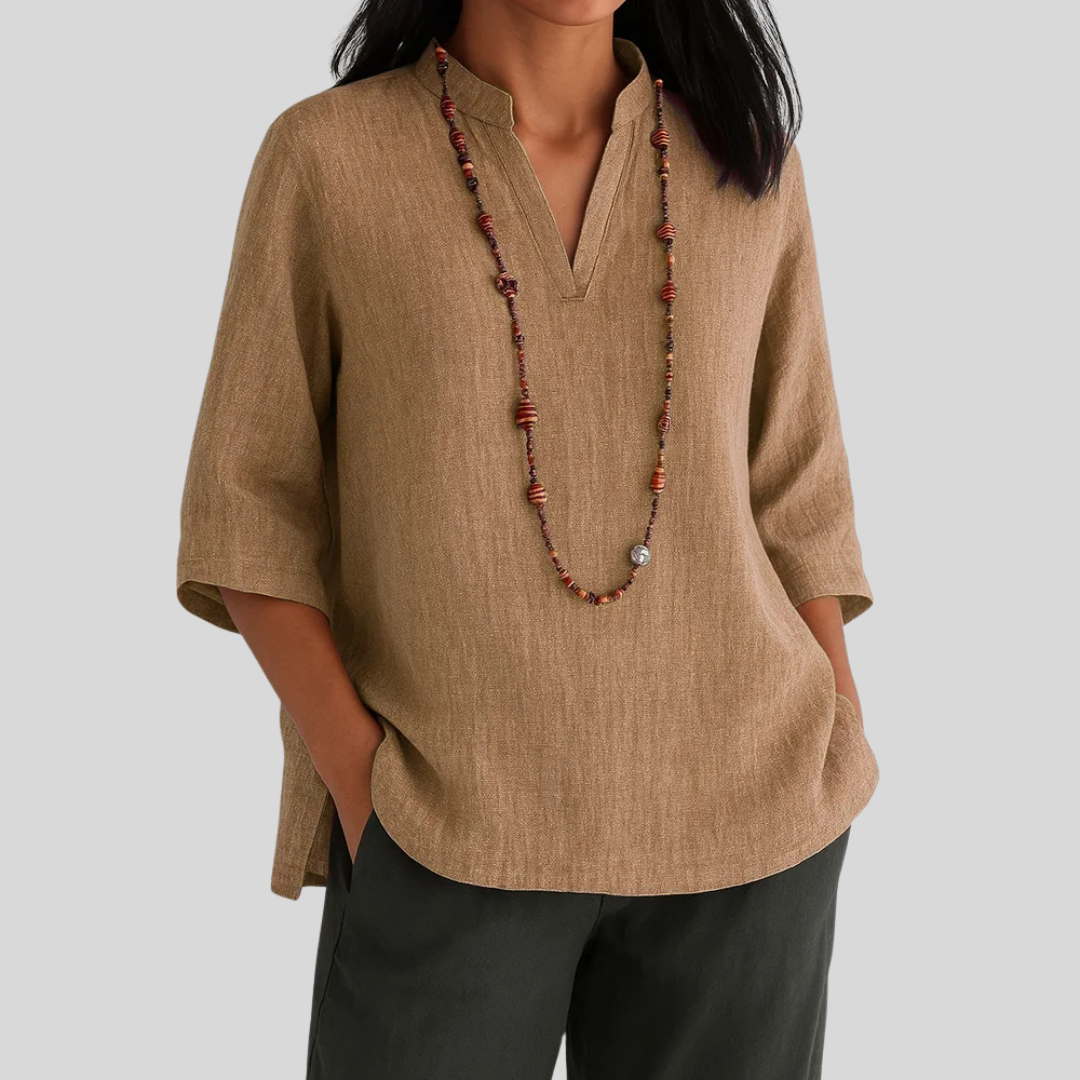 Women's Blouse with Relaxed Fit and Lightweight Fabric