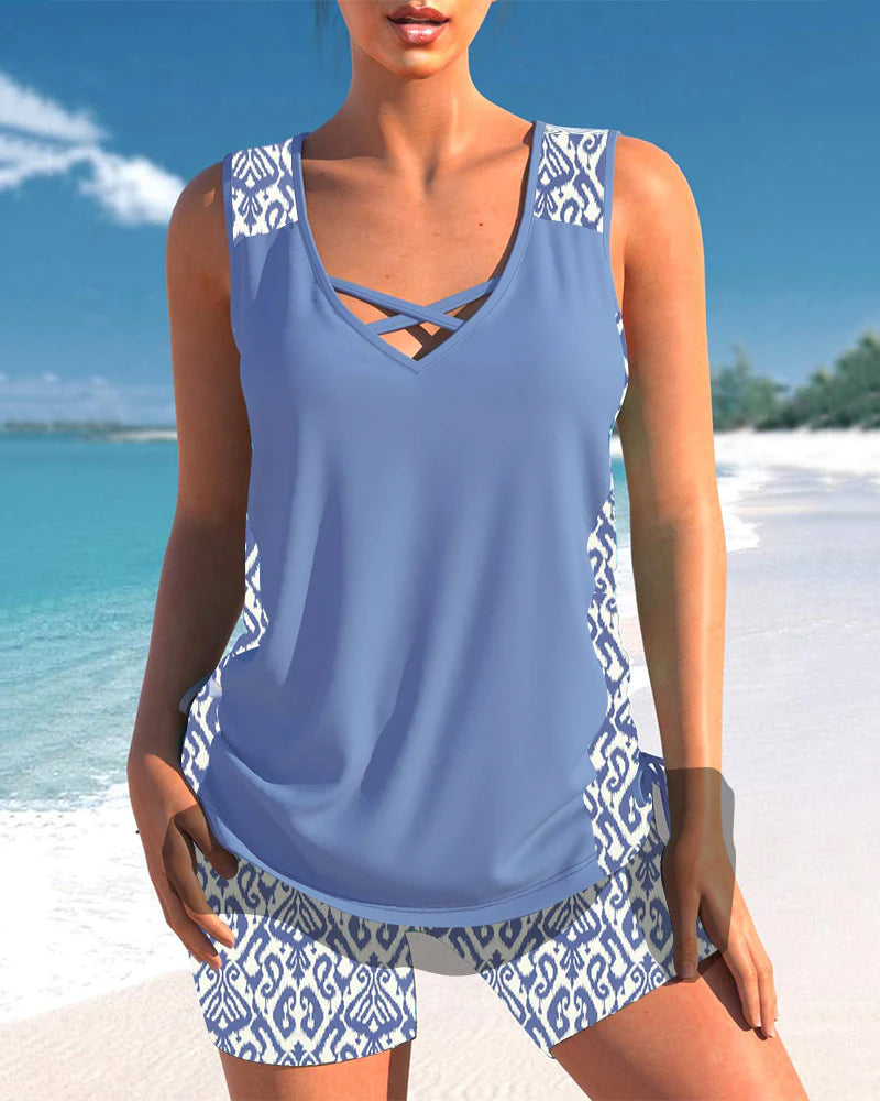 Women's Swimwear Set with Adjustable Straps and Quick-Dry Fabric