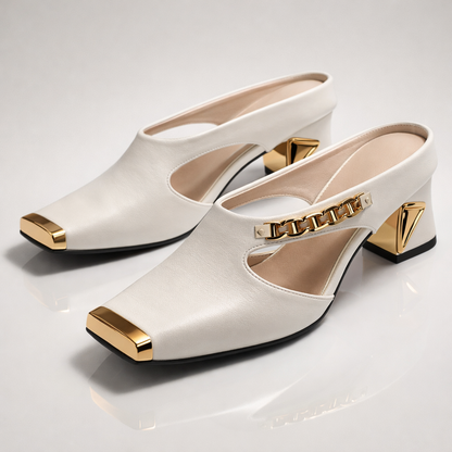 Aurea Gilded Block Heel