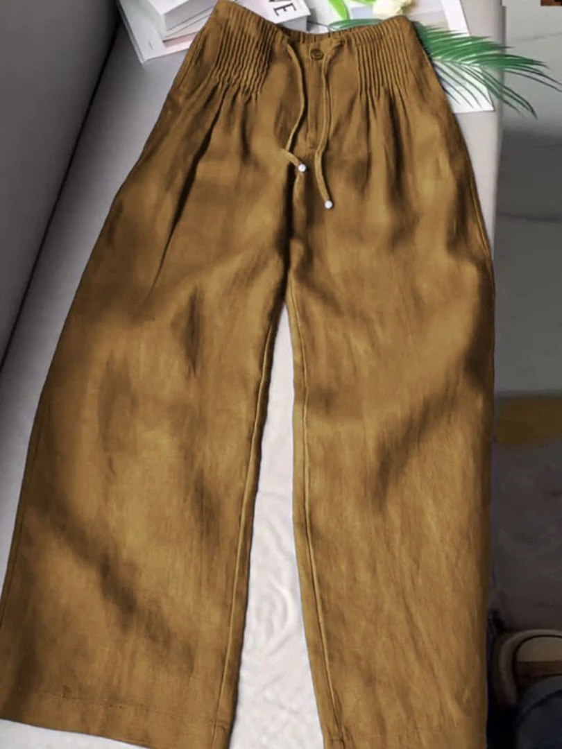 Nylah | Wide-Leg Trousers with Elastic Waist and Lightweight Fabric