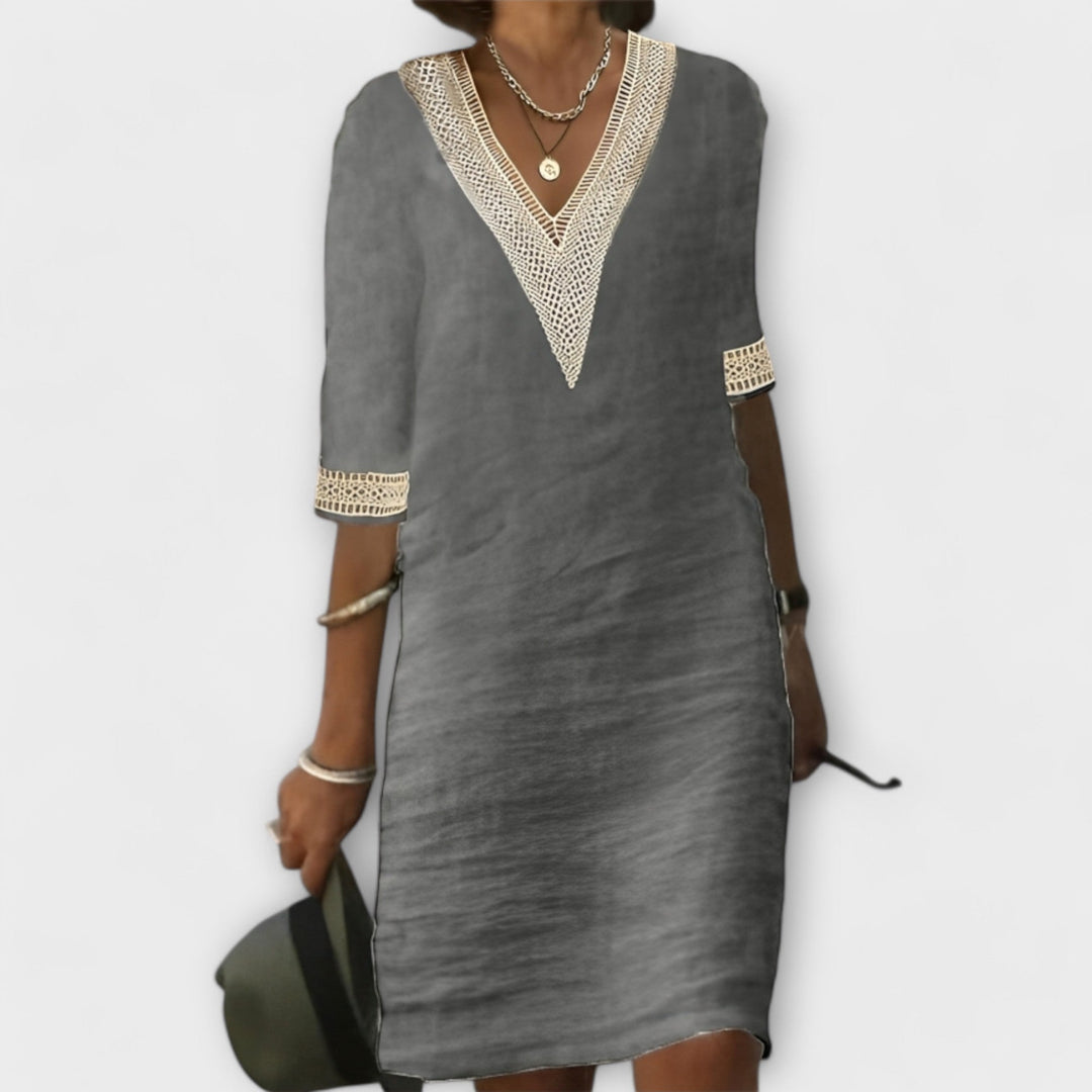 Women's Crochet Dress with Openwork Design and Flowy Silhouette