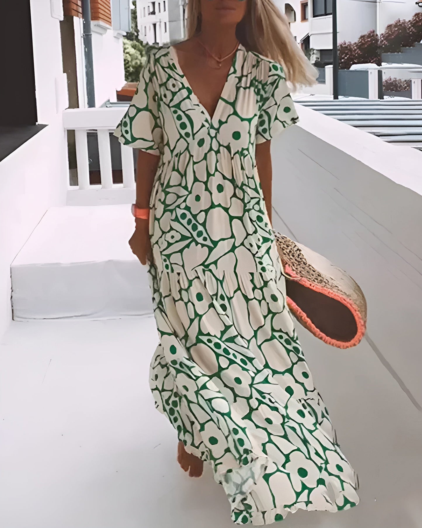 Women's Summer Dress with Flowing Design and Lightweight Fabric