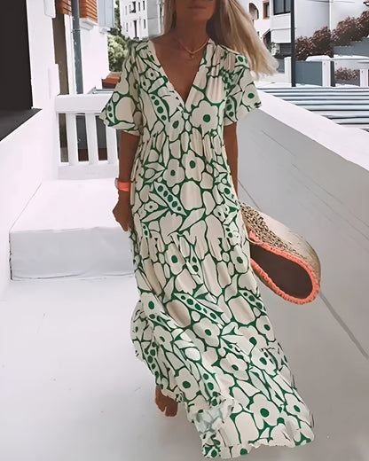 Women's Summer Dress with Flowing Design and Lightweight Fabric