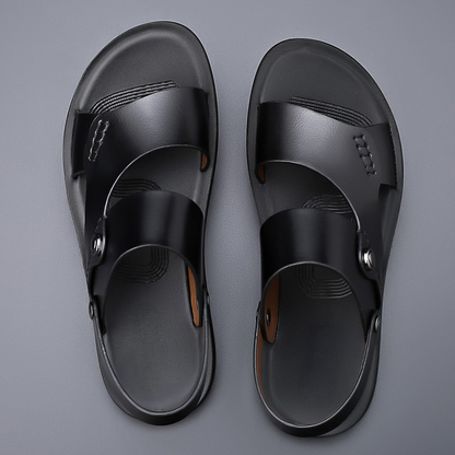 Women's Vegan Leather Sandals with Adjustable Straps and Cushioned Insole