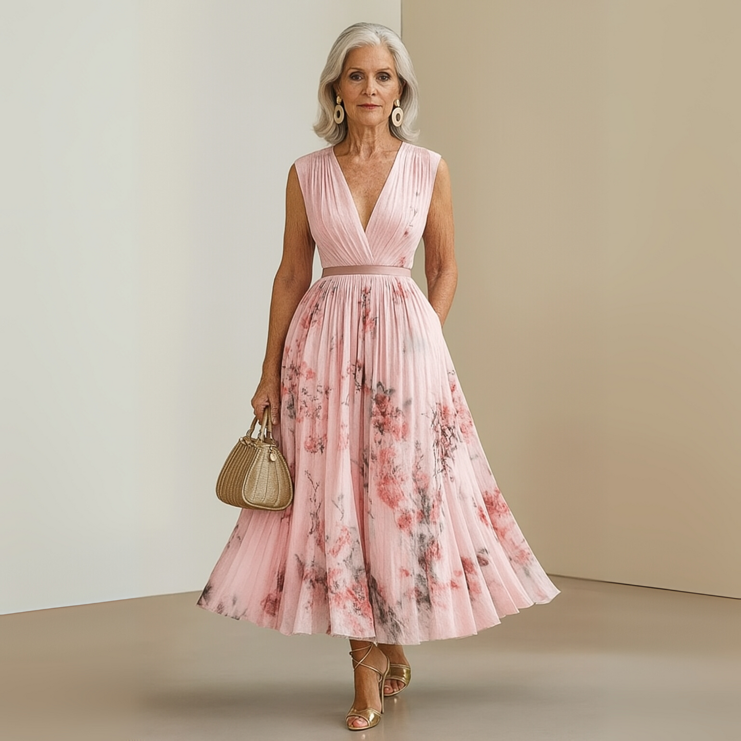 Women's Flowing Sleeveless Maxi Dress with Lightweight Fabric and Versatile Style