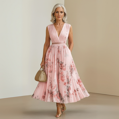 Women's Flowing Sleeveless Maxi Dress with Lightweight Fabric and Versatile Style