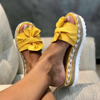 Women's Woven Wedge Sandals with Adjustable Strap and Cushioned Insole