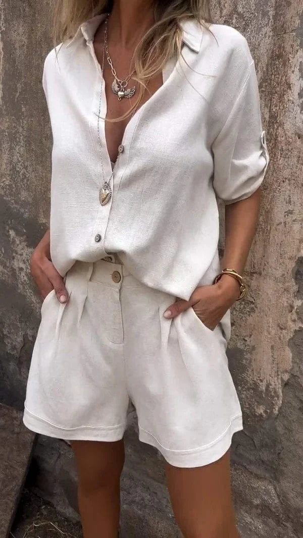 Vivienne | Summer Shorts and Top Set with Breathable Fabric