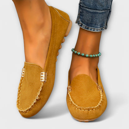 Women's Slip-On Moccasins with Soft Upper and Flexible Sole