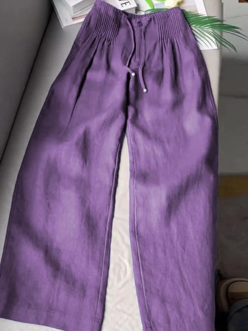 Nylah | Wide-Leg Trousers with Elastic Waist and Lightweight Fabric