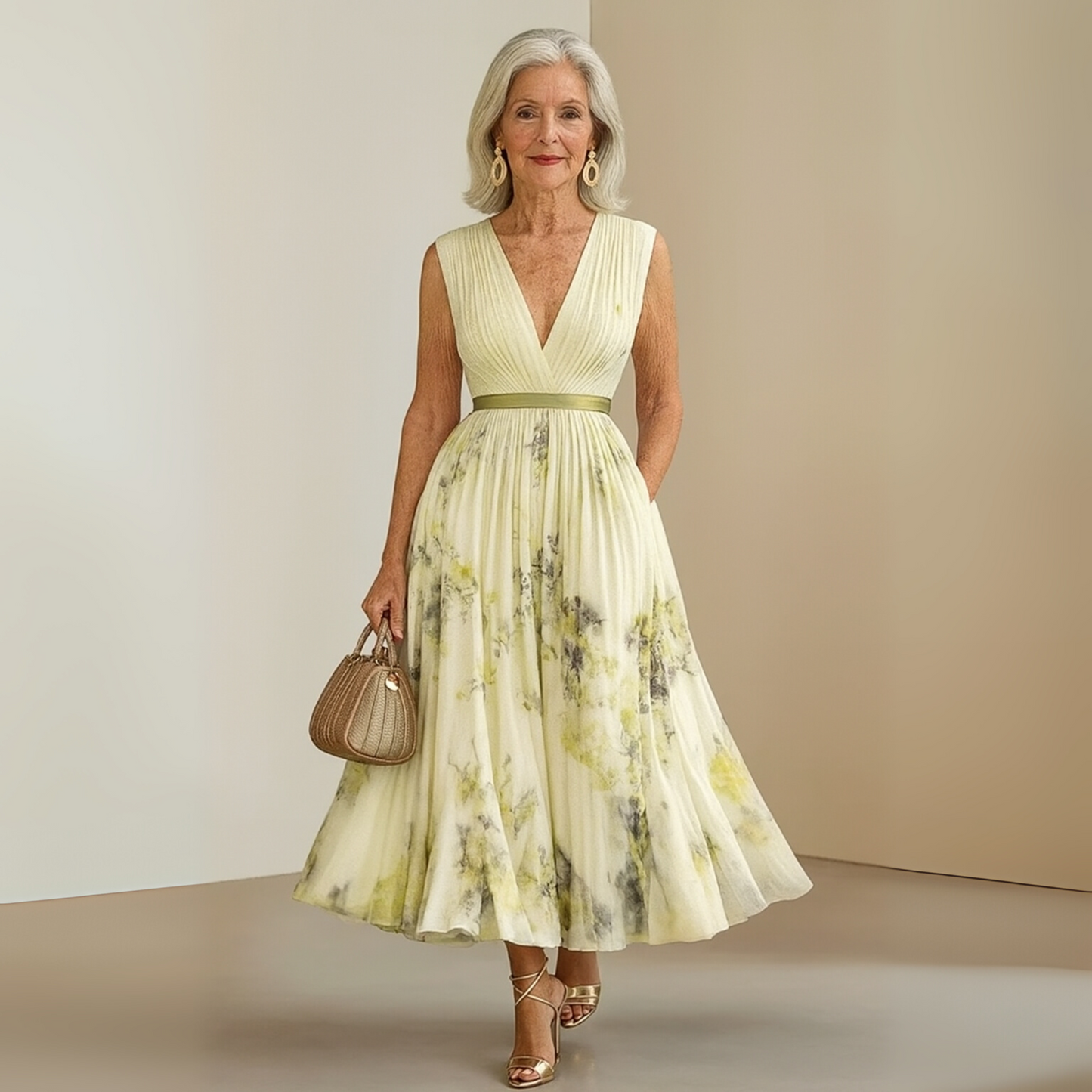 Women's Flowing Sleeveless Maxi Dress with Lightweight Fabric and Versatile Style
