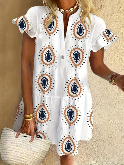 Women's Midi Dress with Flowing Draped Design and Versatile Style