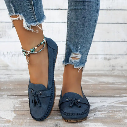 Women's Soft Loafers with Cushioned Insole and Flexible Sole