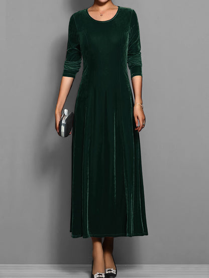 Women's Velvet Dress with Classic Design and Elegant Fit