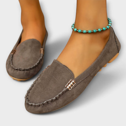 Women's Slip-On Moccasins with Soft Upper and Flexible Sole