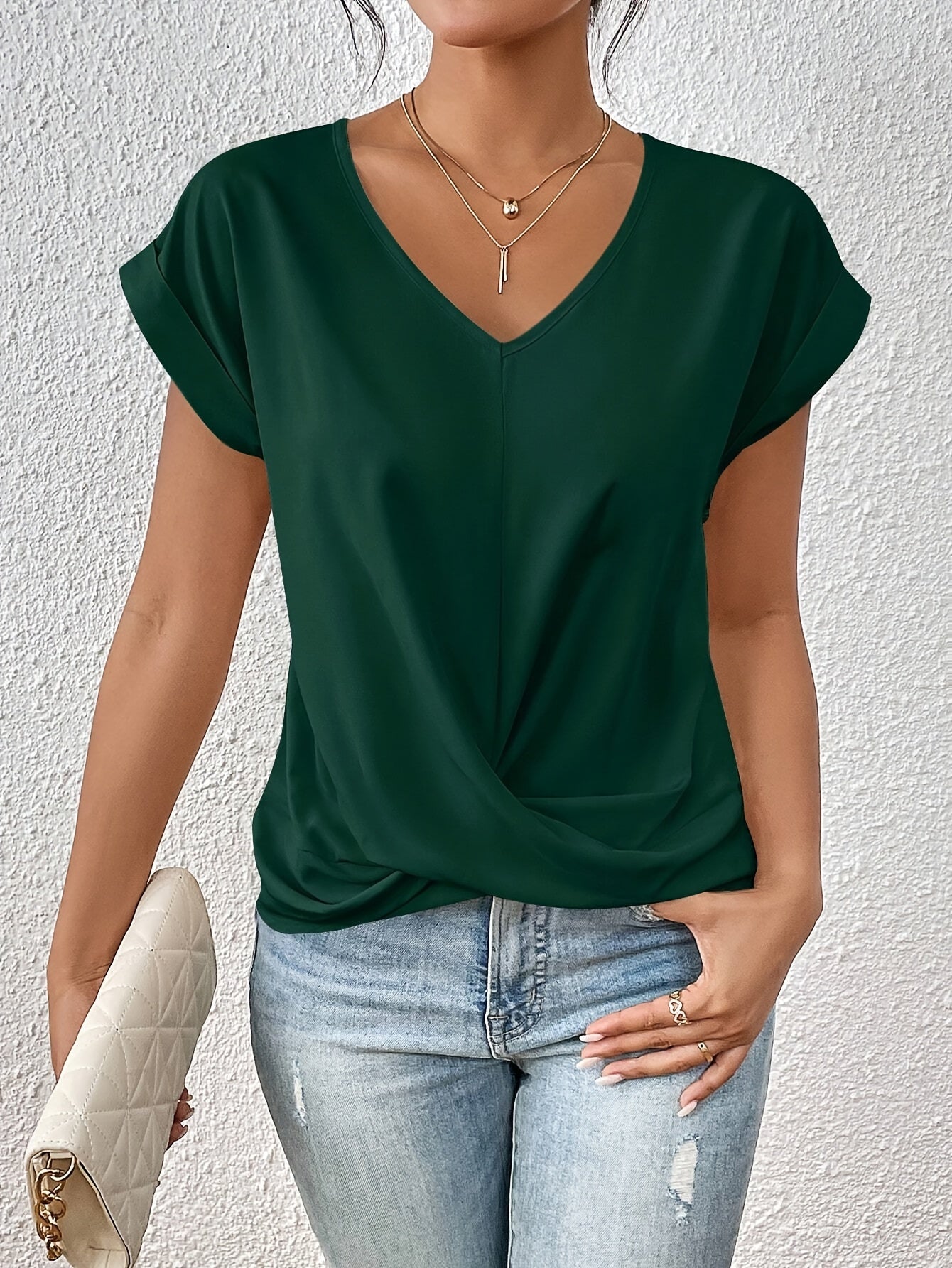 Cleo | Casual Sweetheart Neckline T-Shirt