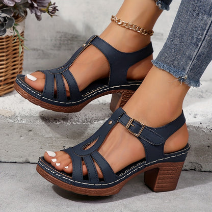 Women's Adjustable Buckle Sandals with Cushioned Footbed and Secure Fit
