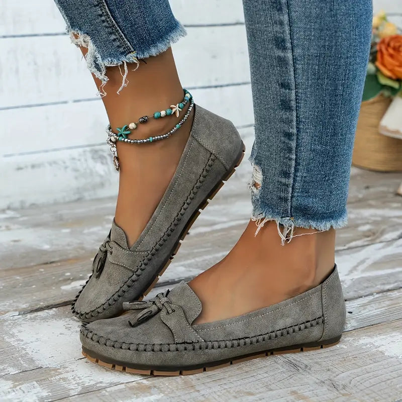 Women's Soft Loafers with Cushioned Insole and Flexible Sole