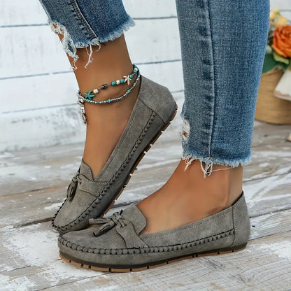 Women's Soft Loafers with Cushioned Insole and Flexible Sole