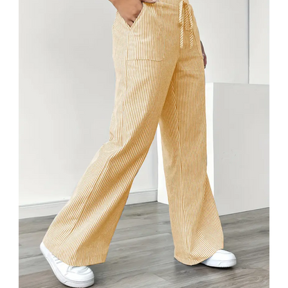 Tessa | Striped Trousers with Pockets and Relaxed Fit