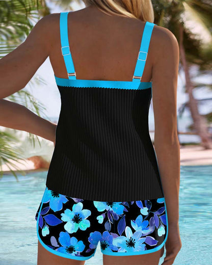 Women's Tankini with Tummy Control and Adjustable Straps