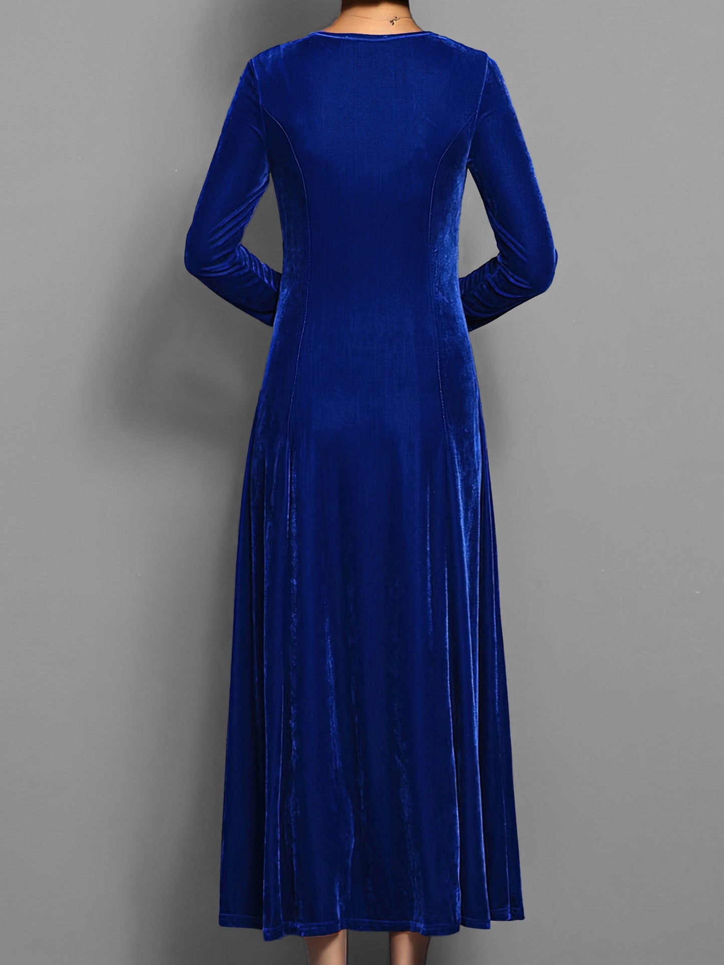 Women's Velvet Dress with Classic Design and Elegant Fit