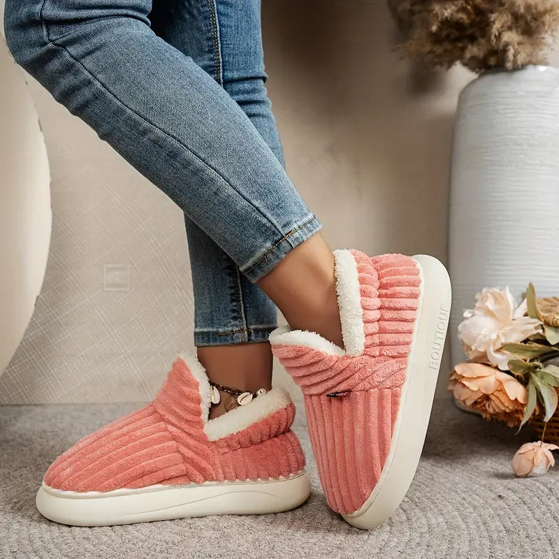 Thermal Solid Color Winter Slippers