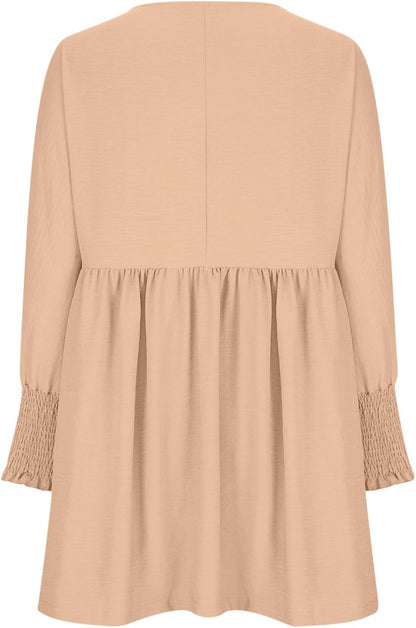 Women's Summer Day Dress with Ruched Design and Adjustable Straps