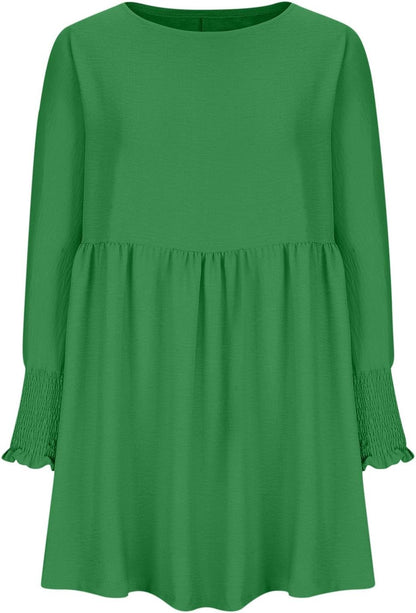 Women's Summer Day Dress with Ruched Design and Adjustable Straps