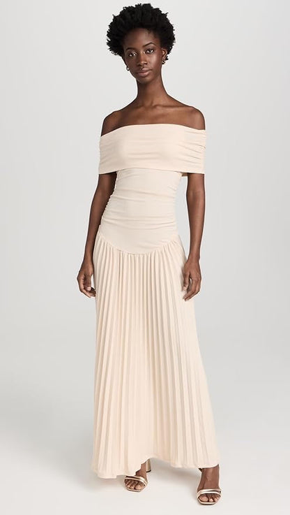 Chic Flowy Flattering Lightweight Fabric Maxi Dress for Effortless Summer Wear
