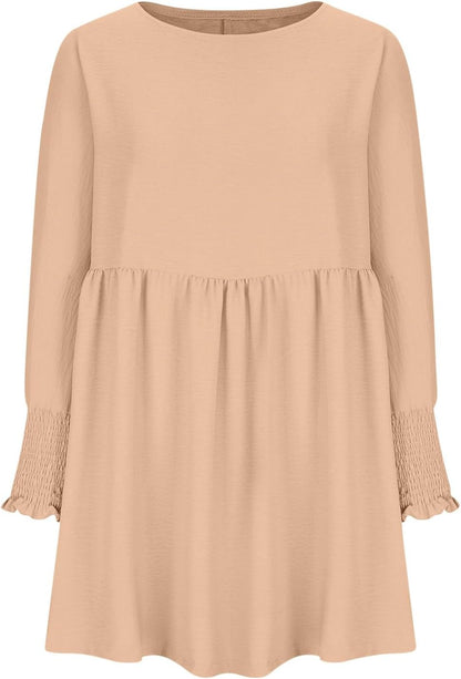 Women's Summer Day Dress with Ruched Design and Adjustable Straps