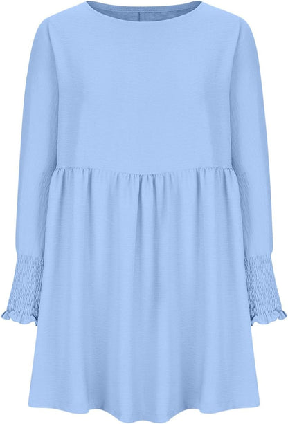 Women's Summer Day Dress with Ruched Design and Adjustable Straps