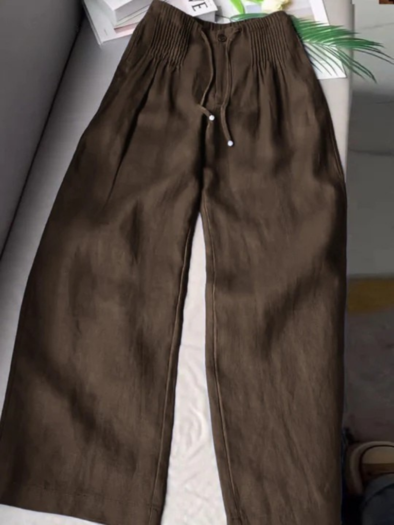 Nylah | Wide-Leg Trousers with Elastic Waist and Lightweight Fabric