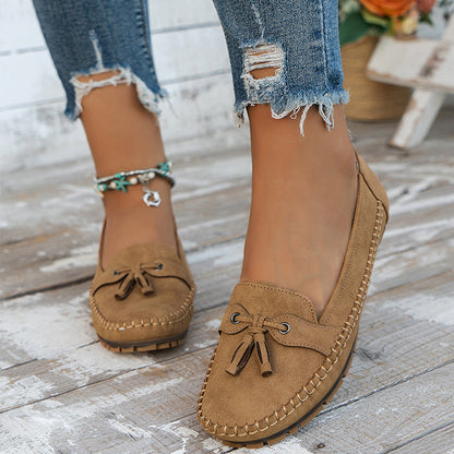 Women's Soft Loafers with Cushioned Insole and Flexible Sole