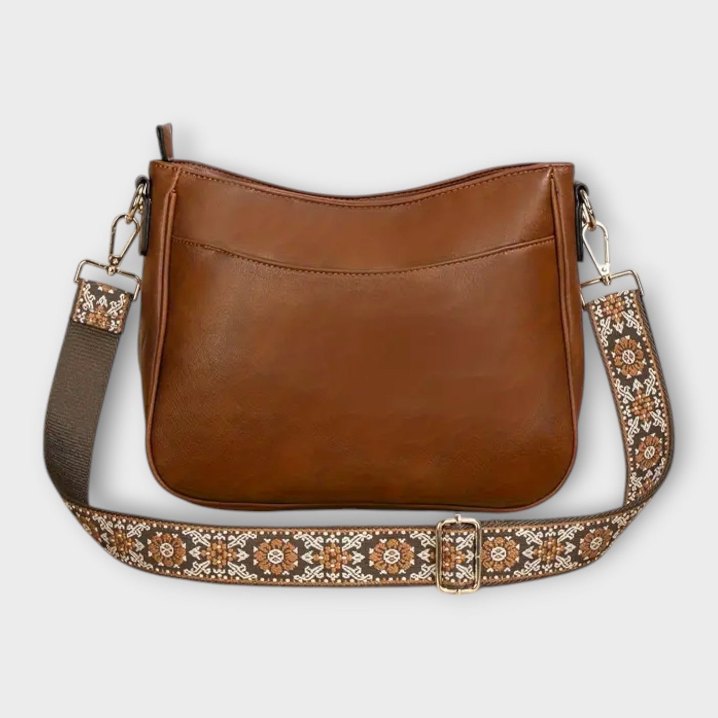Women's Bohemian-Style Shoulder Bag with Adjustable Strap and Spacious Interior