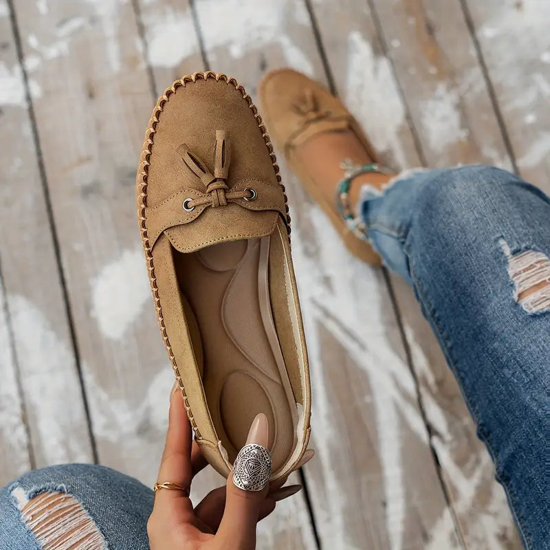 Women's Soft Loafers with Cushioned Insole and Flexible Sole