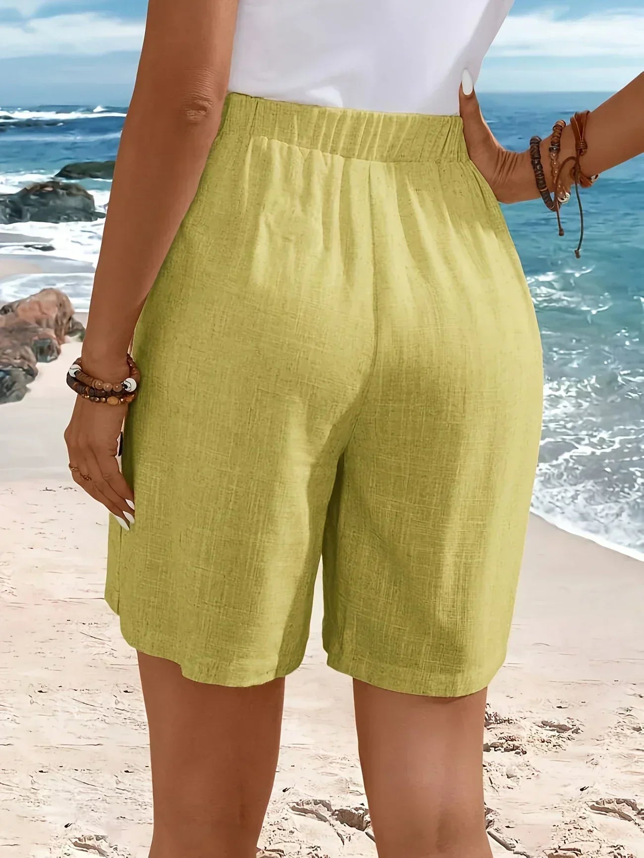 Emerson | Button-Up Shorts with Relaxed Fit and Adjustable Waist