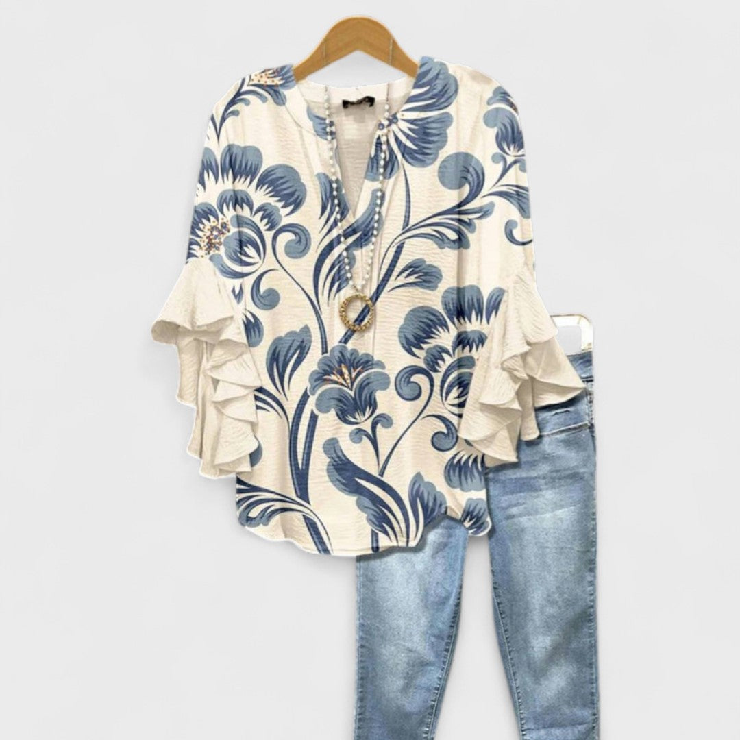 Women's Day Blouse with Lightweight Fabric and Relaxed Fit