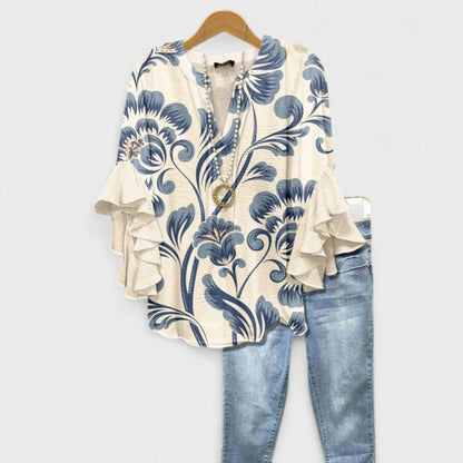 Women's Day Blouse with Lightweight Fabric and Relaxed Fit