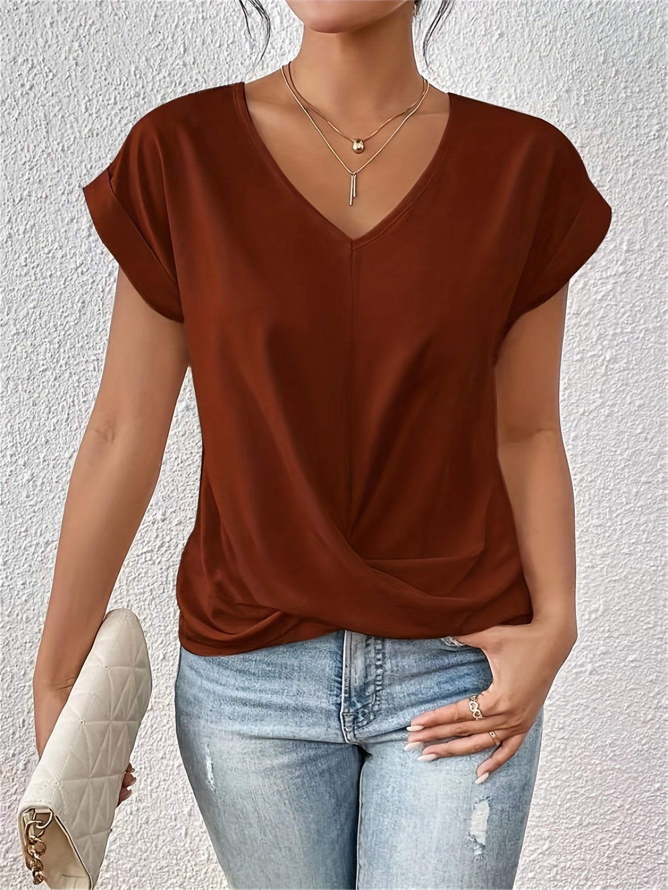 Cleo | Casual Sweetheart Neckline T-Shirt